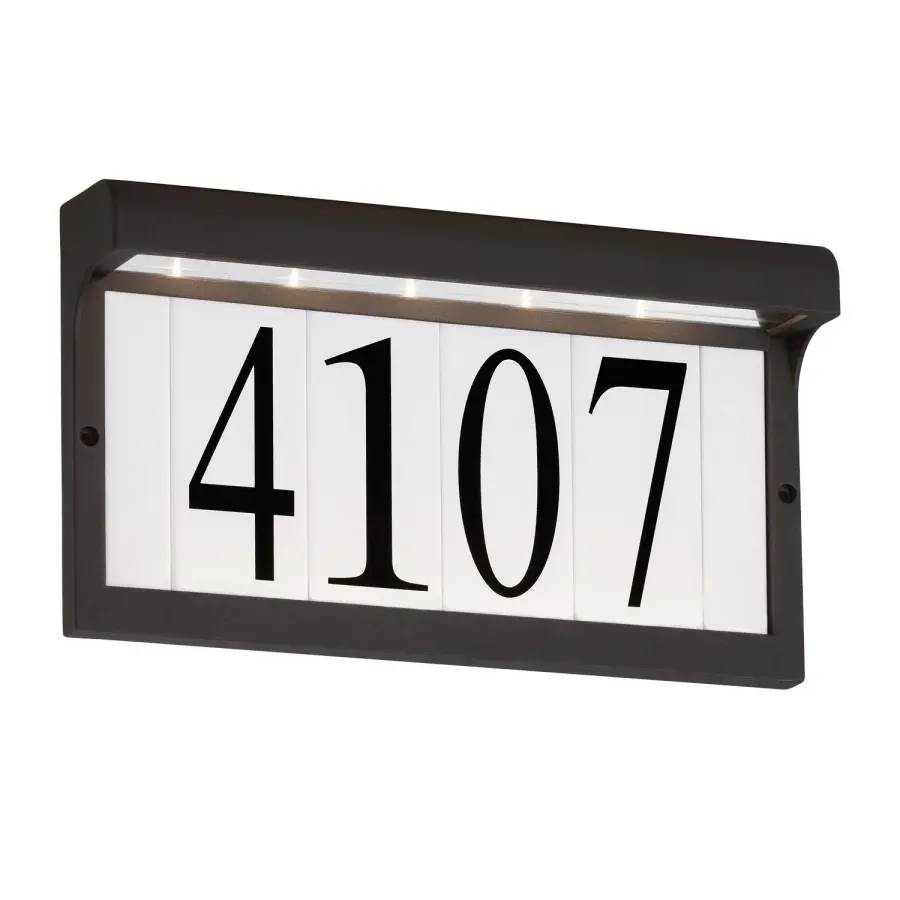 LED Address Light in Black