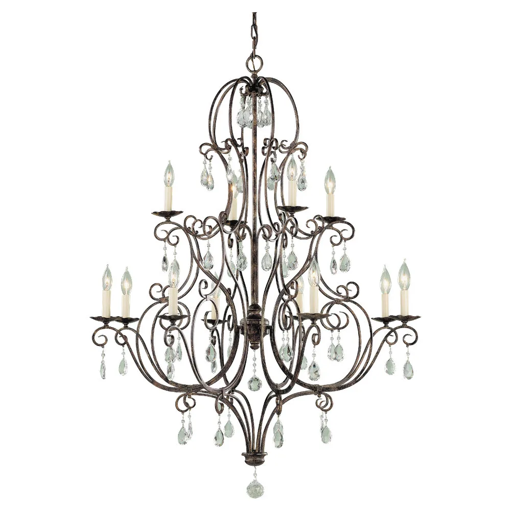 Chateau 12-Light Chandelier in Mocha Bronze