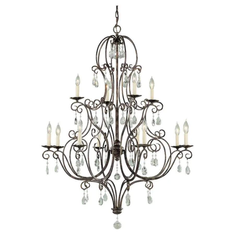 Chateau 12-Light Chandelier in Mocha Bronze