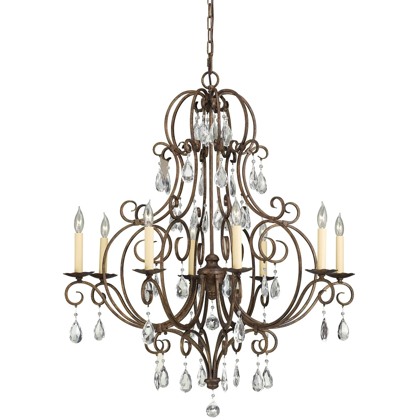 Chateau 8-Light Chandelier in Mocha Bronze