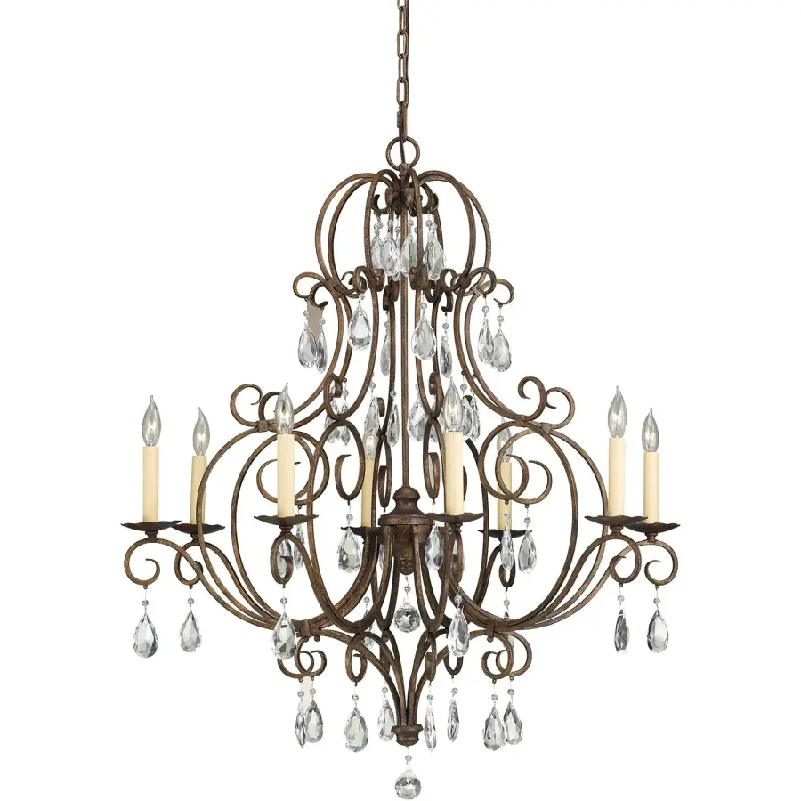 Chateau 8-Light Chandelier in Mocha Bronze