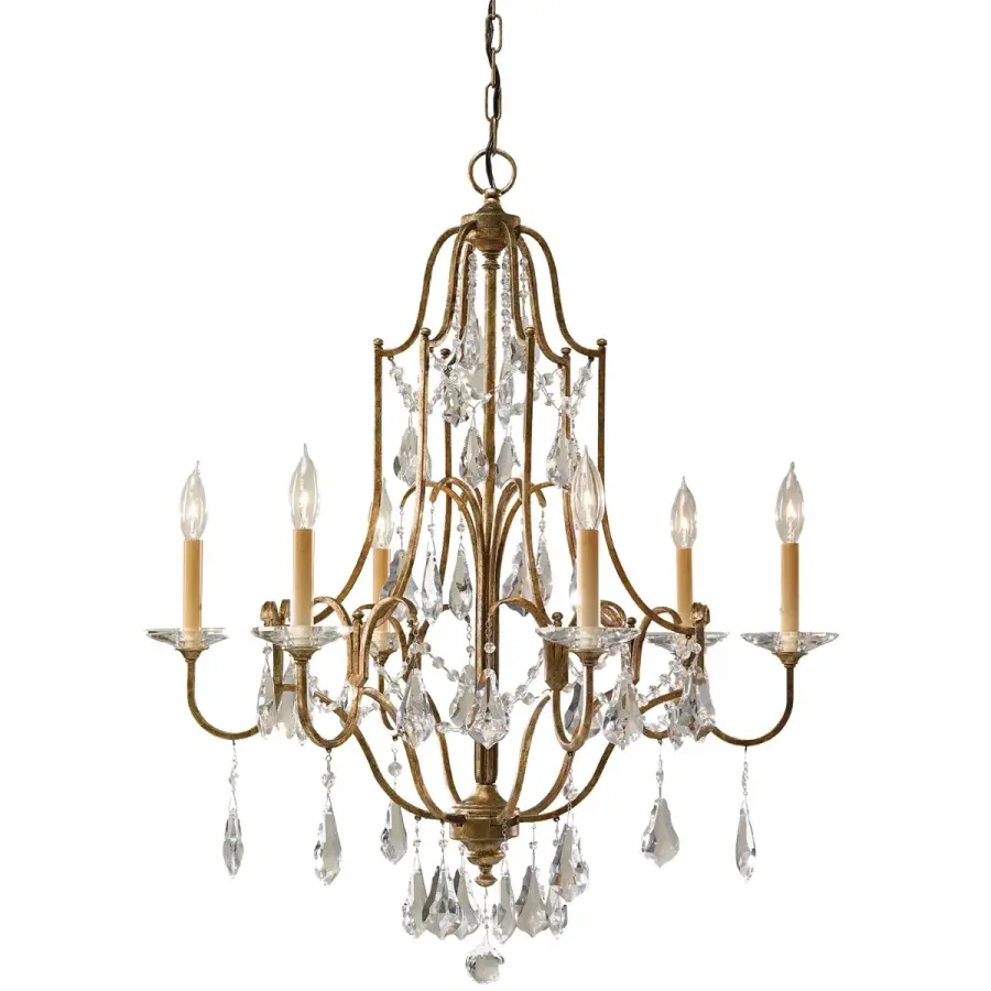 Valentina 6-Light Chandelier in Oxidized Bronze