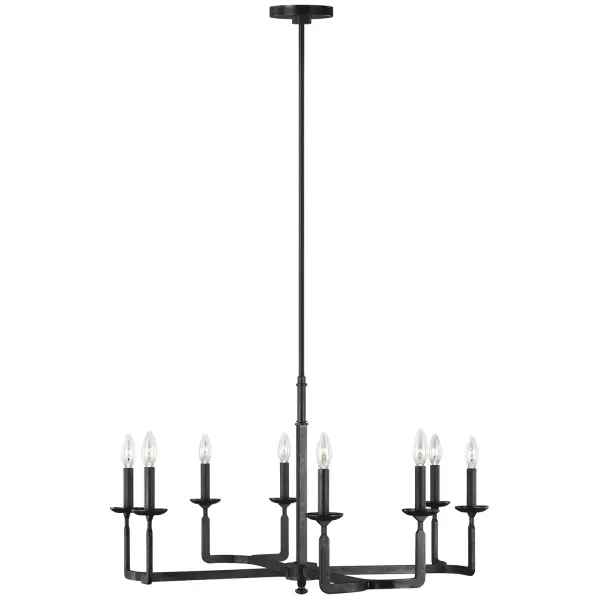 Ansley 8-Light Chandelier in Aged Iron