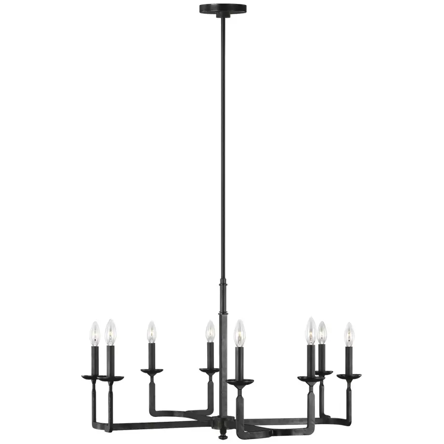 Ansley 8-Light Chandelier in Aged Iron