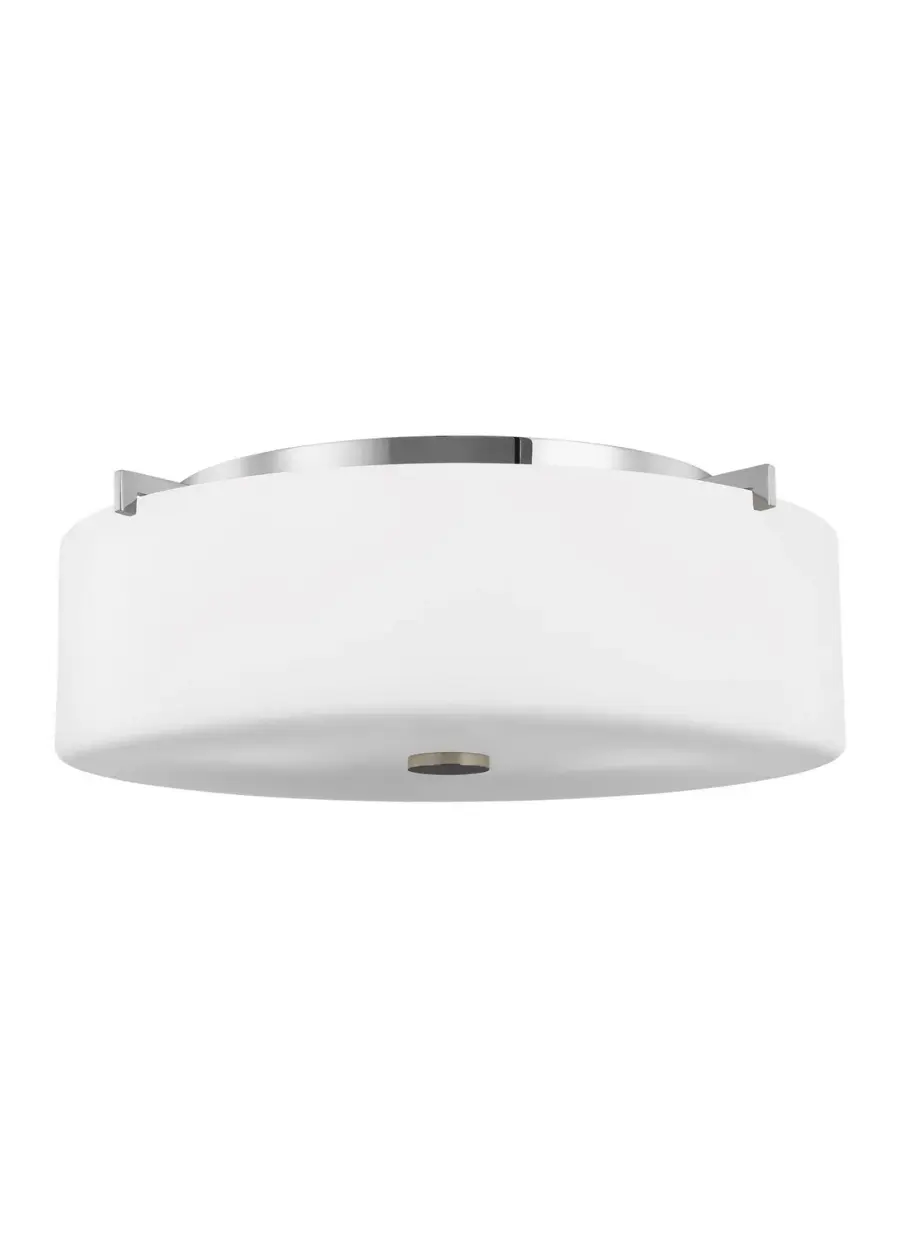 Sunset Drive 3-Light Flush Mount in Chrome