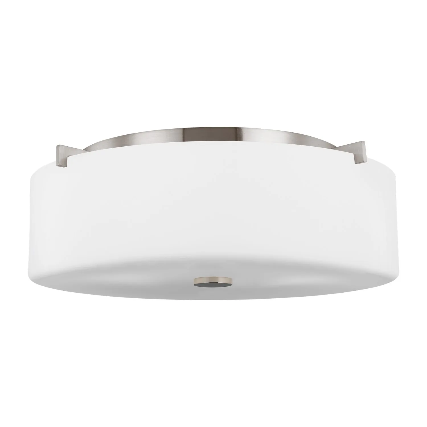 Sunset Drive 3-Light Flush Mount in Brushed Steel