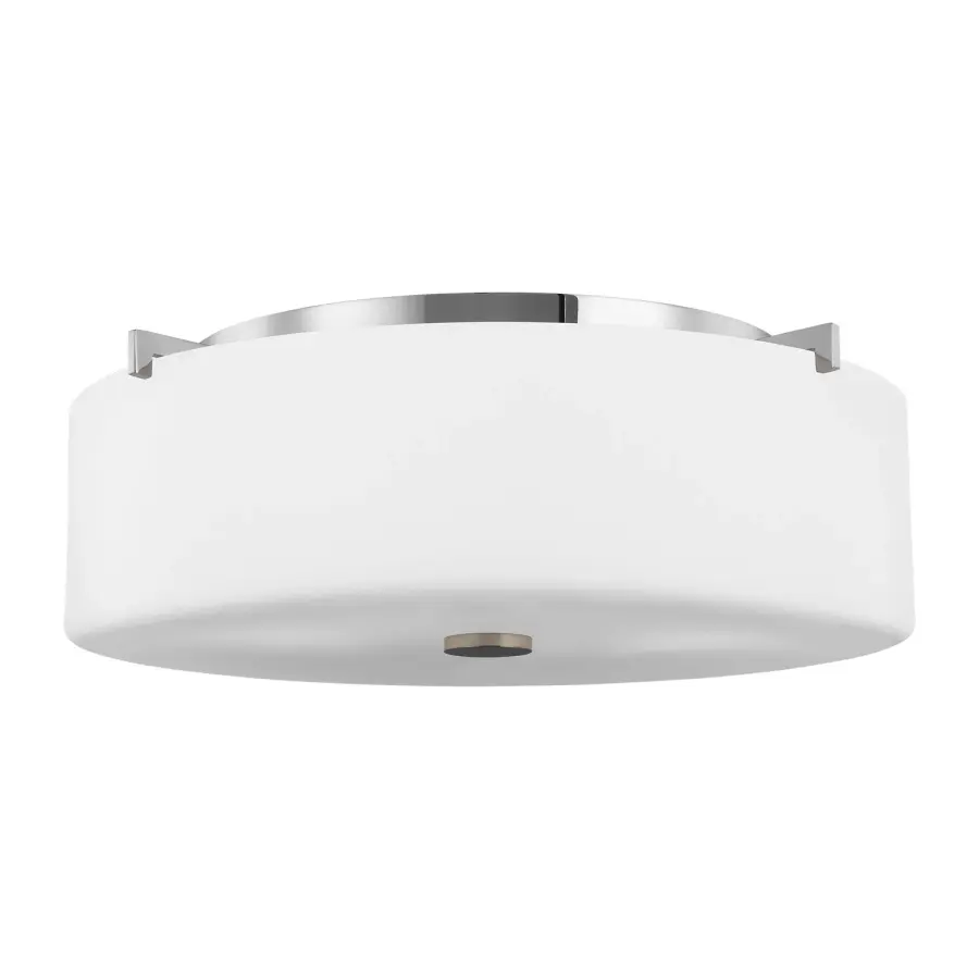 Sunset Drive 3-Light Flush Mount in Chrome