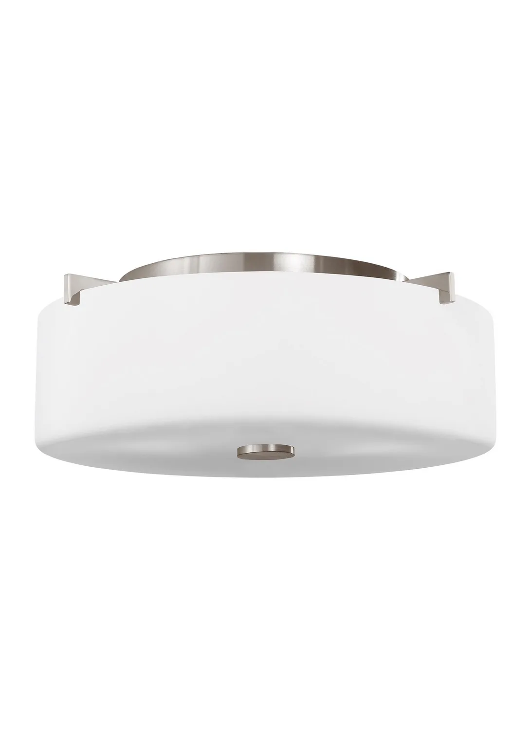 Sunset Drive Two Light Flush Mount in Brushed Steel