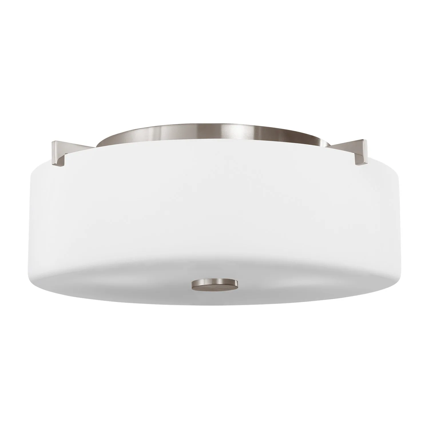 Sunset Drive Two Light Flush Mount in Brushed Steel