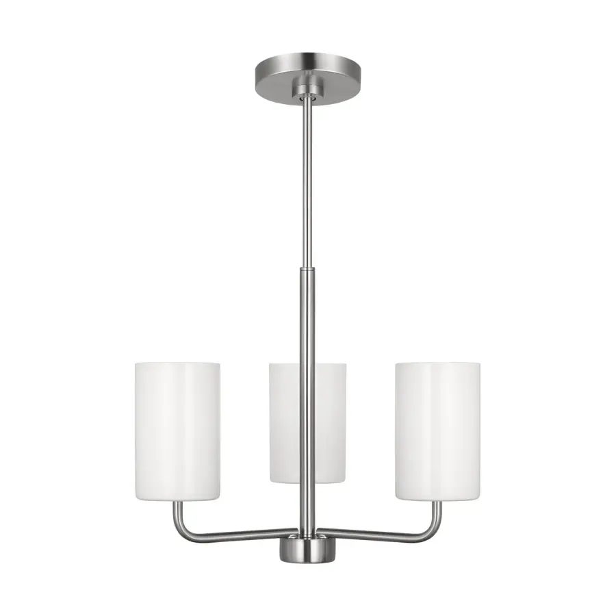 Rhett 3-Light Chandelier in Brushed Steel