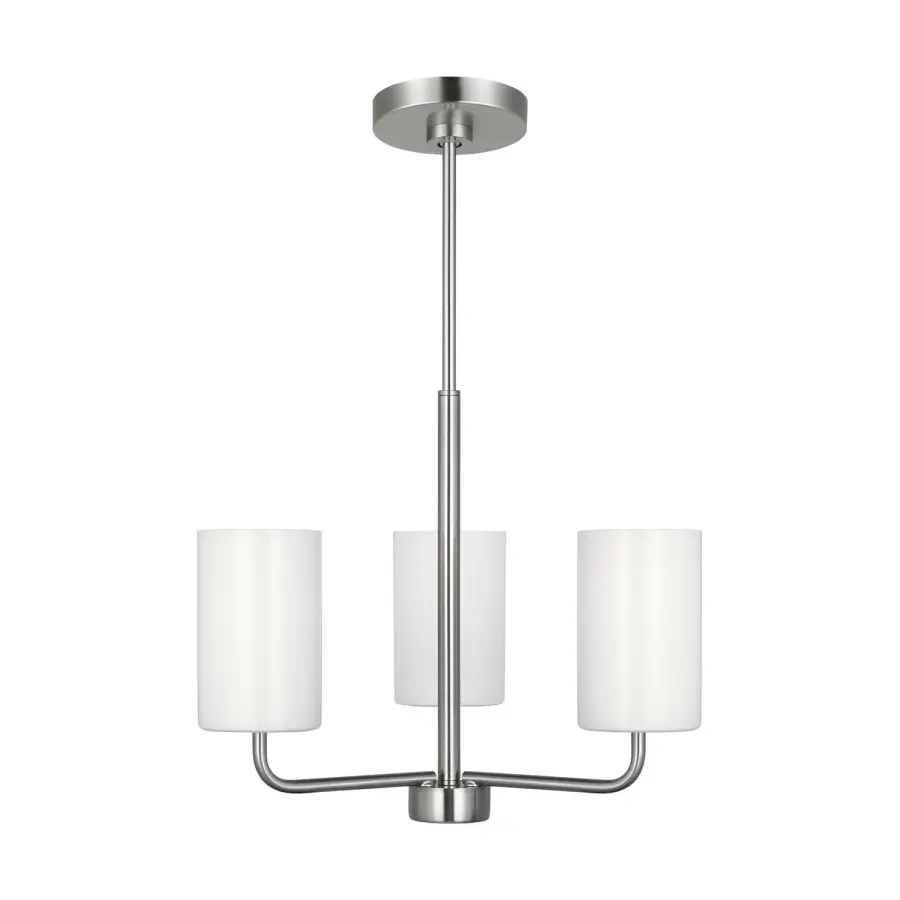 Rhett 3-Light Chandelier in Brushed Steel