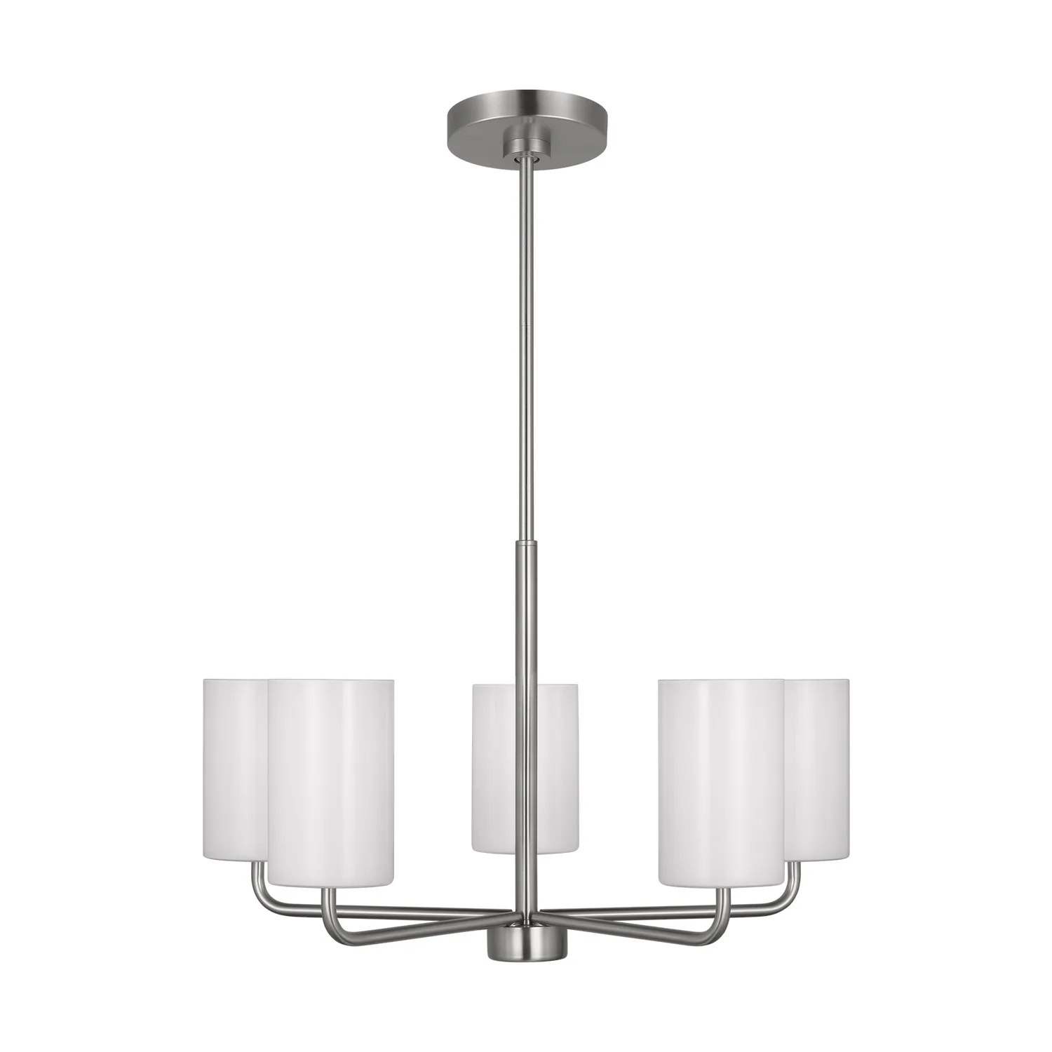 Rhett Five Light Chandelier in Brushed Steel