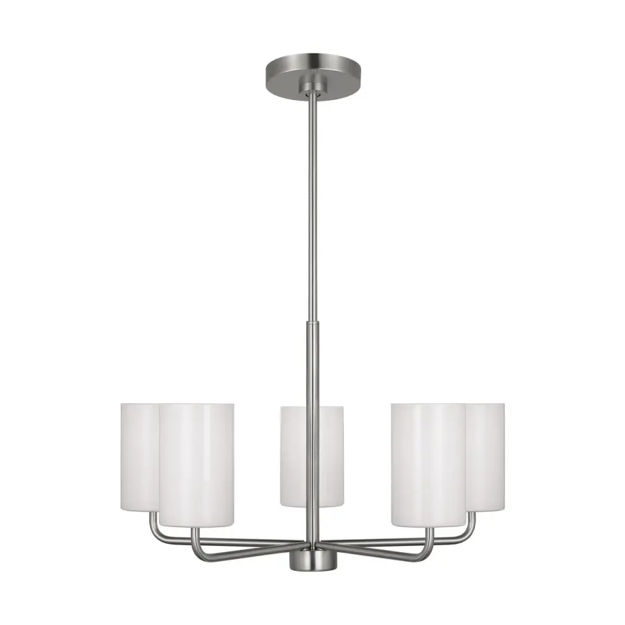 Rhett Five Light Chandelier in Brushed Steel