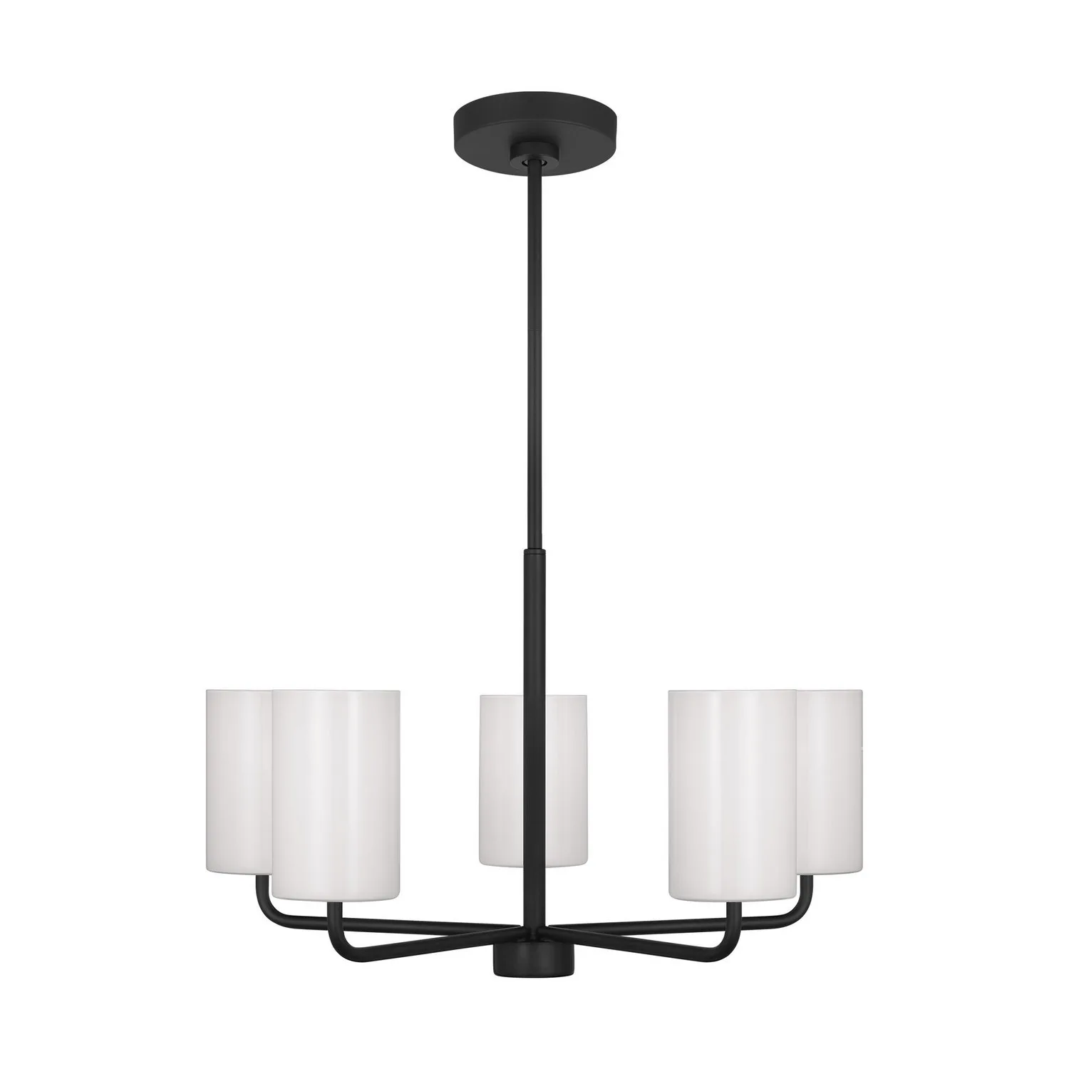 Rhett Five Light Chandelier in Midnight Black