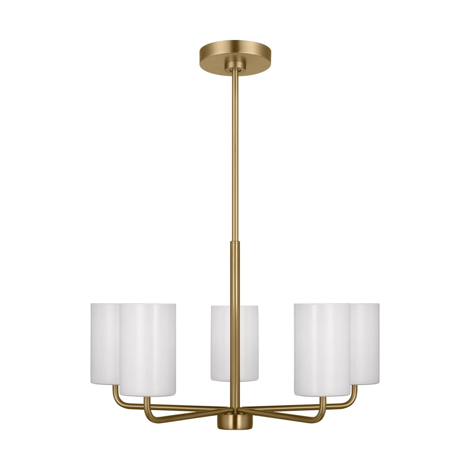 Rhett Five Light Chandelier in Satin Brass