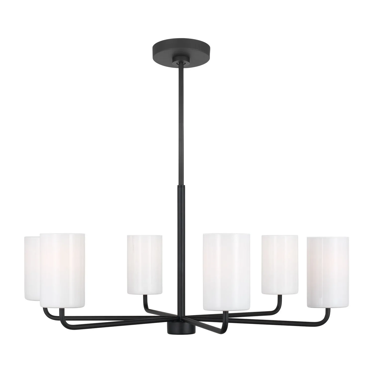 Rhett 6-Light Chandelier in Midnight Black
