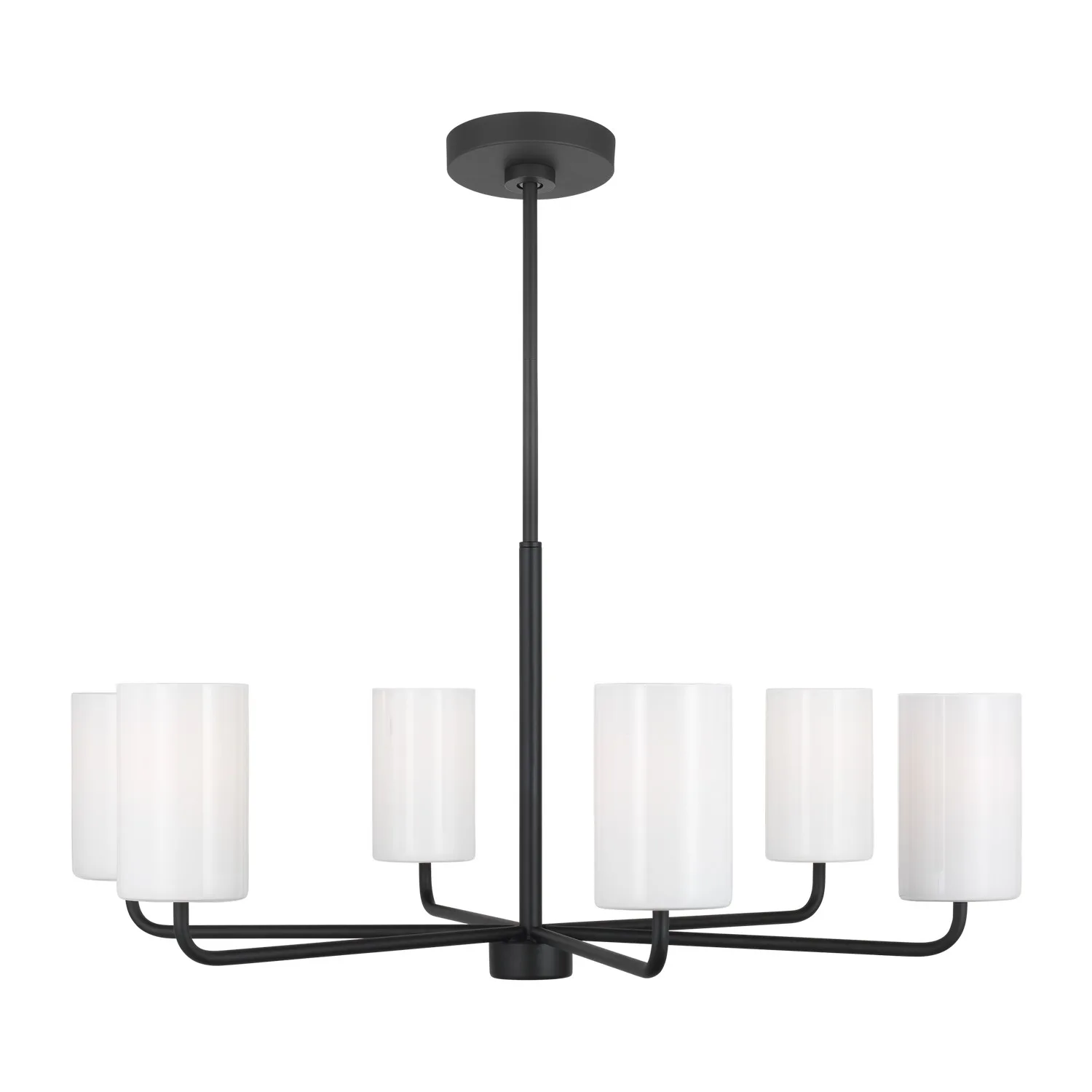 Rhett 6-Light Chandelier in Midnight Black