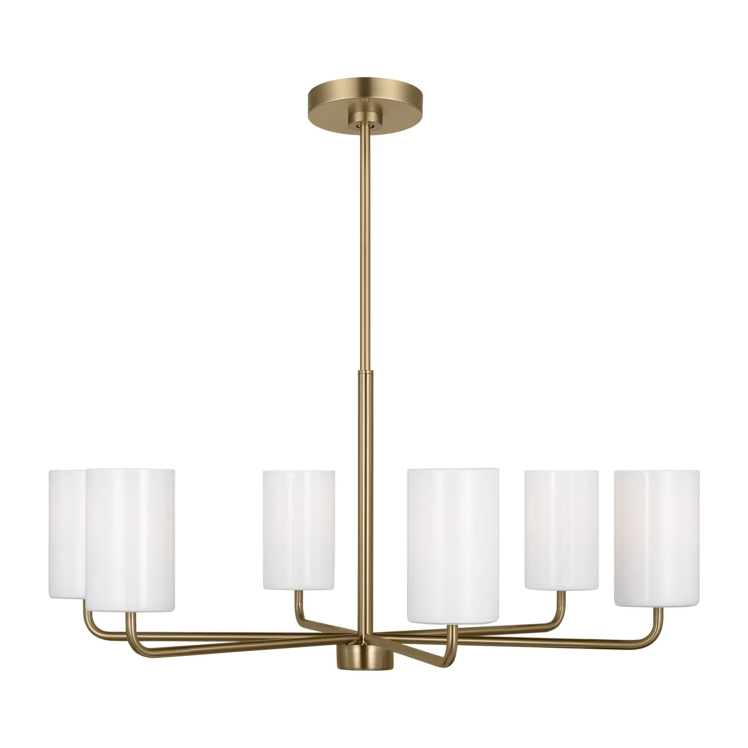 Rhett 6-Light Chandelier in Satin Brass