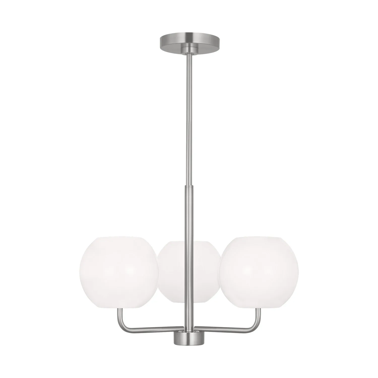 Rory 3-Light Chandelier in Brushed Steel