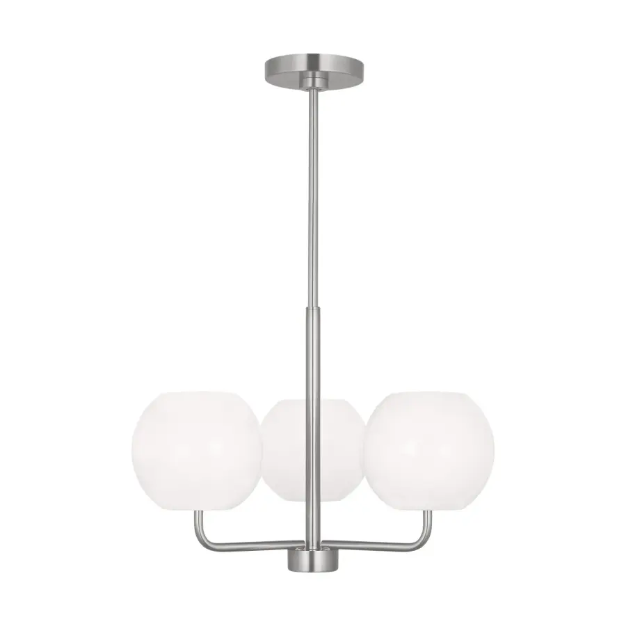 Rory 3-Light Chandelier in Brushed Steel