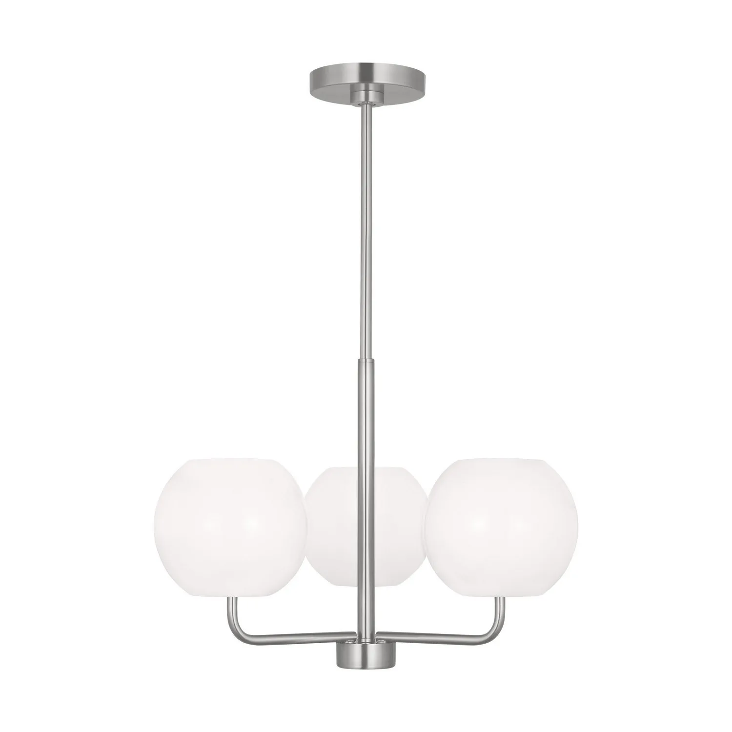 Rory 3-Light Chandelier in Brushed Steel