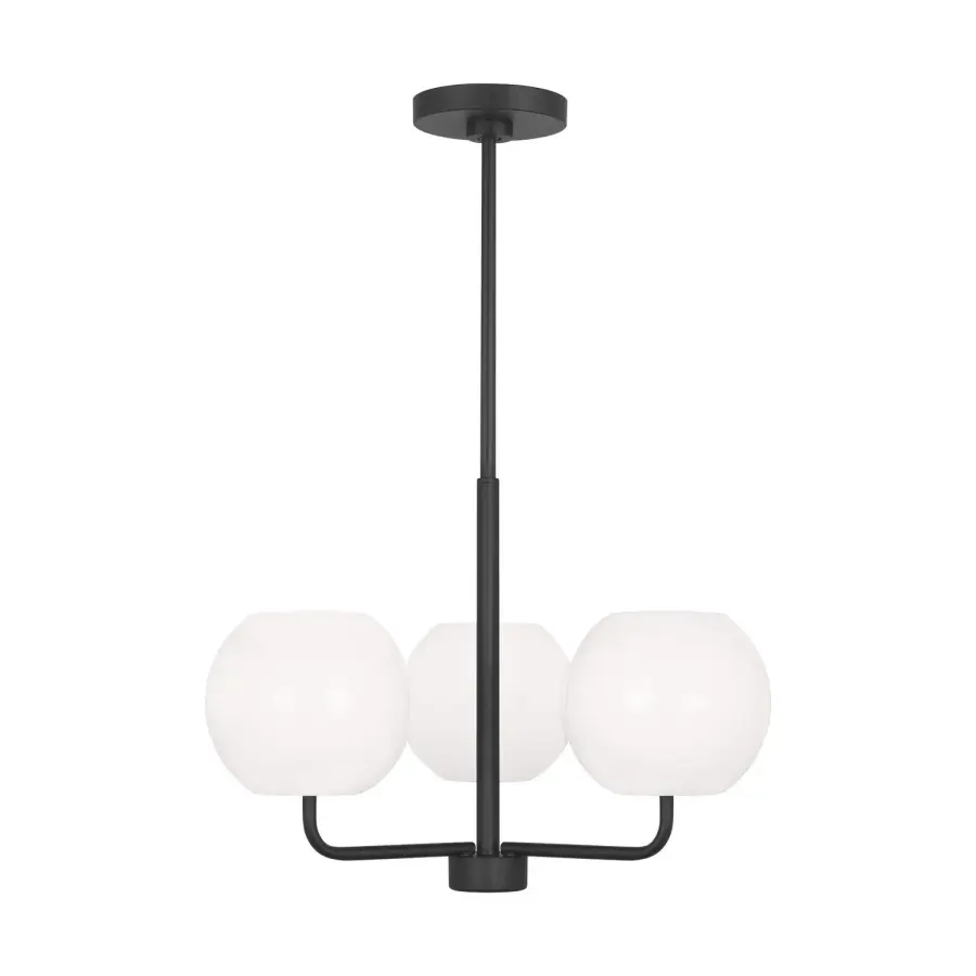 Rory 3-Light Chandelier in Midnight Black