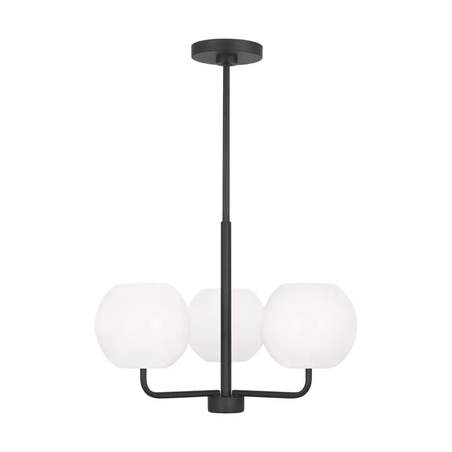 Rory 3-Light Chandelier in Midnight Black