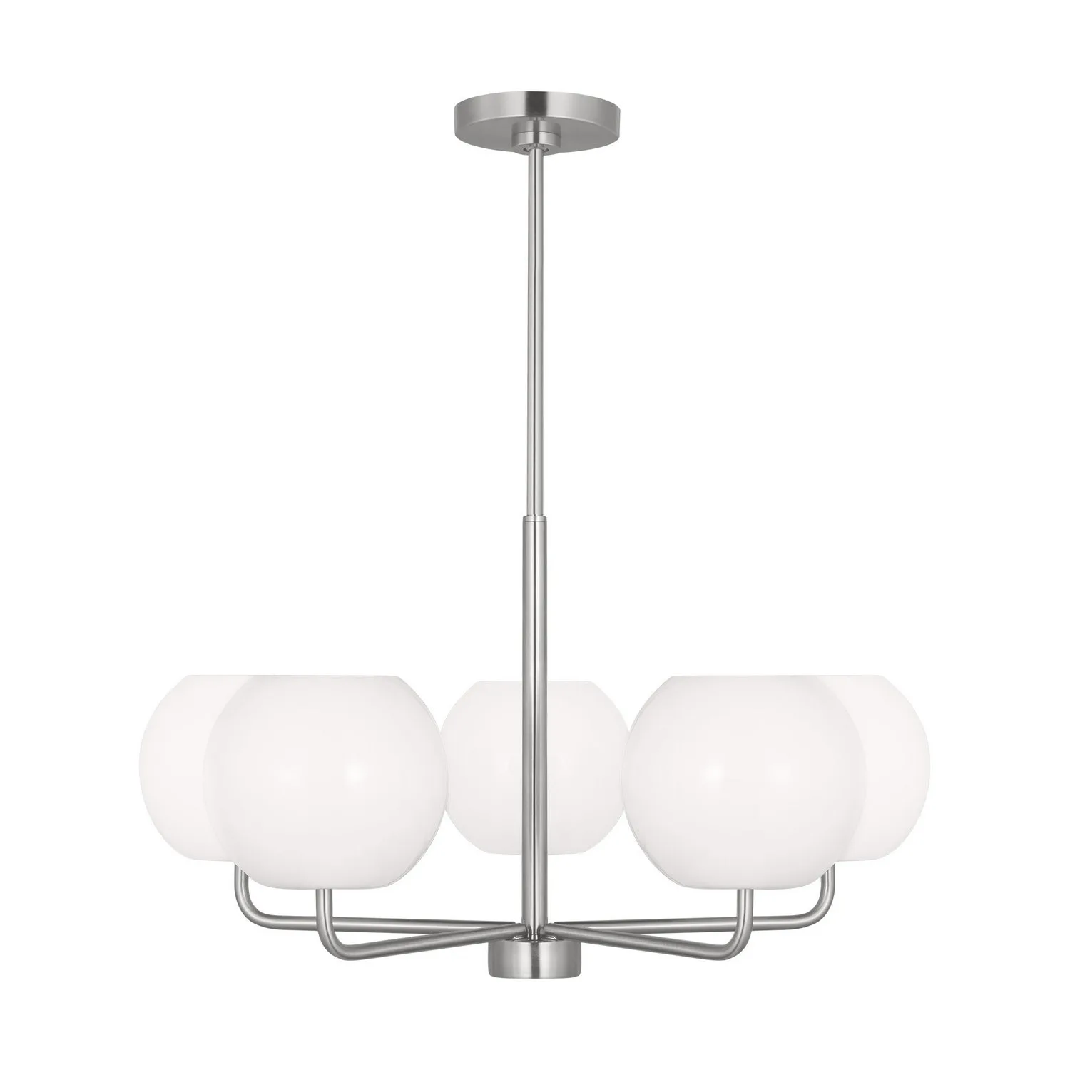 Rory Five Light Chandelier in Brushed Steel