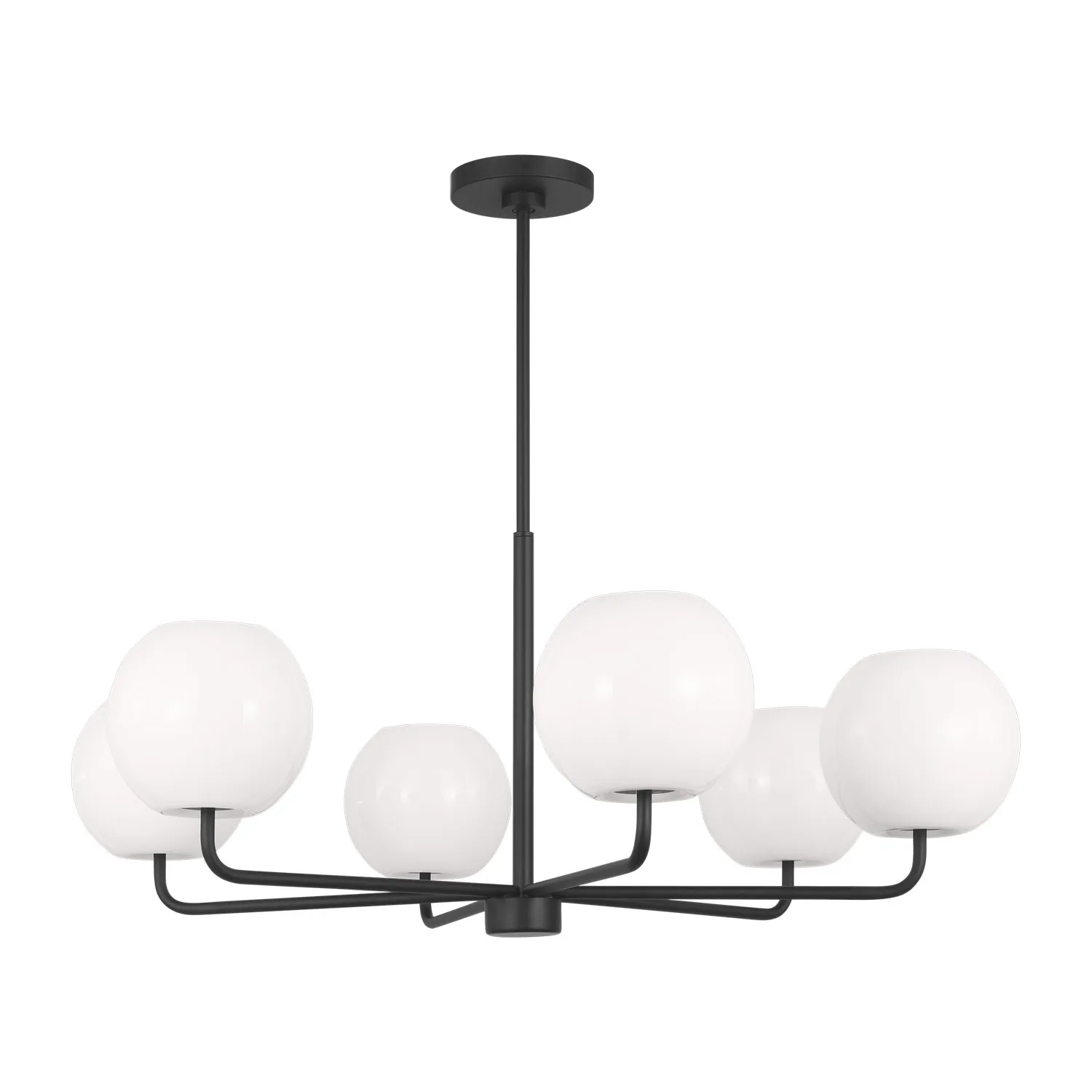 Rory 6-Light Chandelier in Midnight Black