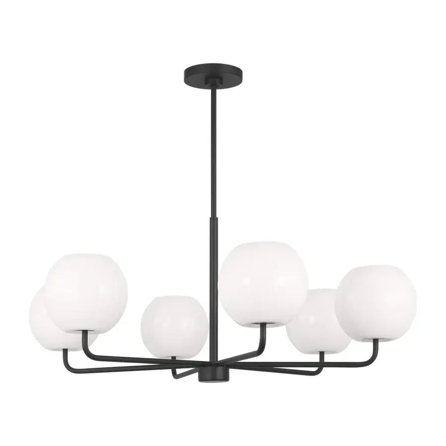 Rory 6-Light Chandelier in Midnight Black