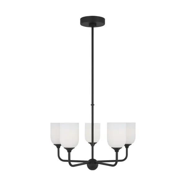 Collection: Emile Rooms: Dining Room, Entry Room/Hallway, Living Room Finish: Midnight Black Glass: Etched / White Inside Width: 20.00" Height: 17.25" Weight: 8.00 lb Wire: 72" Black Rod: (3) 12",(1) 6" Canopy: D:5.5'' H:1'' Round Bulbs Included Number of Bulbs: 5 Maximum Wattage: 9.00 W Bulb Type: A19 Bulb Base: Medium Light Output: 800.00 lm Color Temperature: 3000 K CRI: 90 Voltage: 120.00 V Material: Steel Country of Origin: China Safety Listing: cETL Safety Rating: Damp Title 24 Spec Sheet Instructions