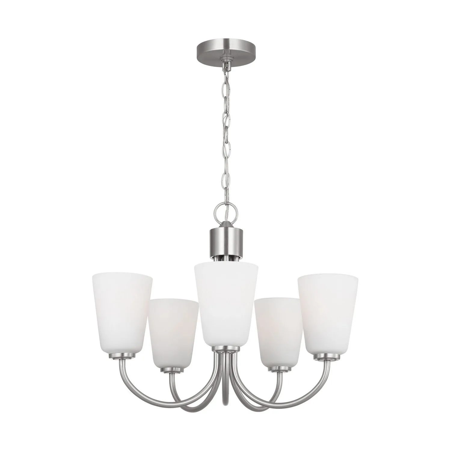 Miles 5-Light Chandelier in Brushed Nickel