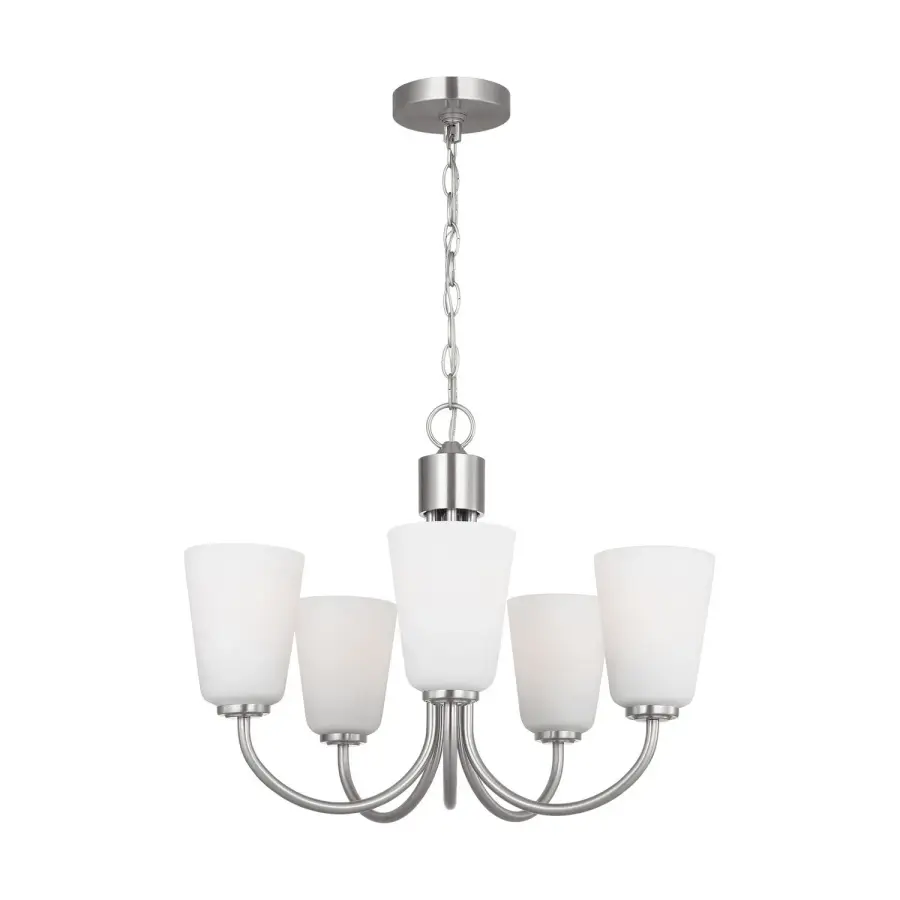 Miles 5-Light Chandelier in Brushed Nickel