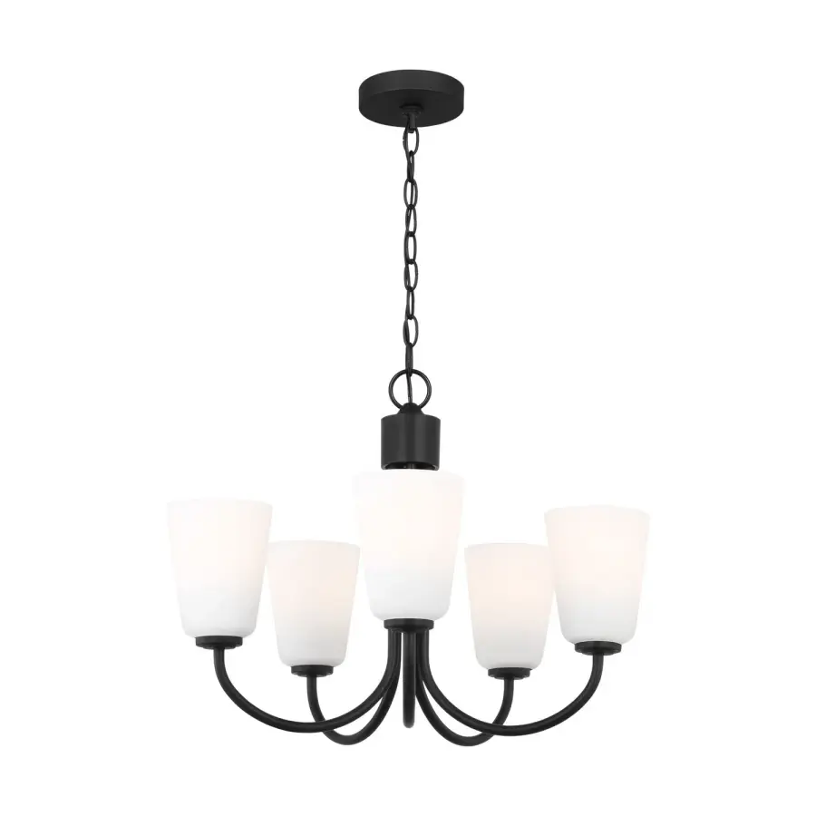 Miles 5-Light Chandelier in Midnight Black