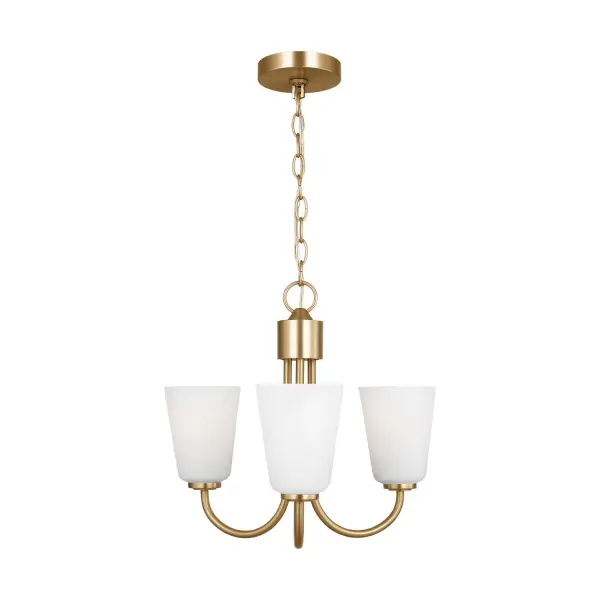 Collection: Miles Rooms: Dining Room,Entry Room/Hallway,Living Room Finish: Satin Brass Glass: Etched white Width: 21.50" Height: 16.25" Weight: 8.27 lb Chain: 72" Wire: 120" Clear Silver Canopy: D:5'', H:0.75'',Round Number of Bulbs: 3 Maximum Wattage: 100.00 W Bulb Type: A19 Bulb Base: Medium Voltage: 120.00 V Material: Steel Country of Origin: Vietnam Safety Listing: cETL Safety Rating: Damp Title 24 Spec Sheet Instructions