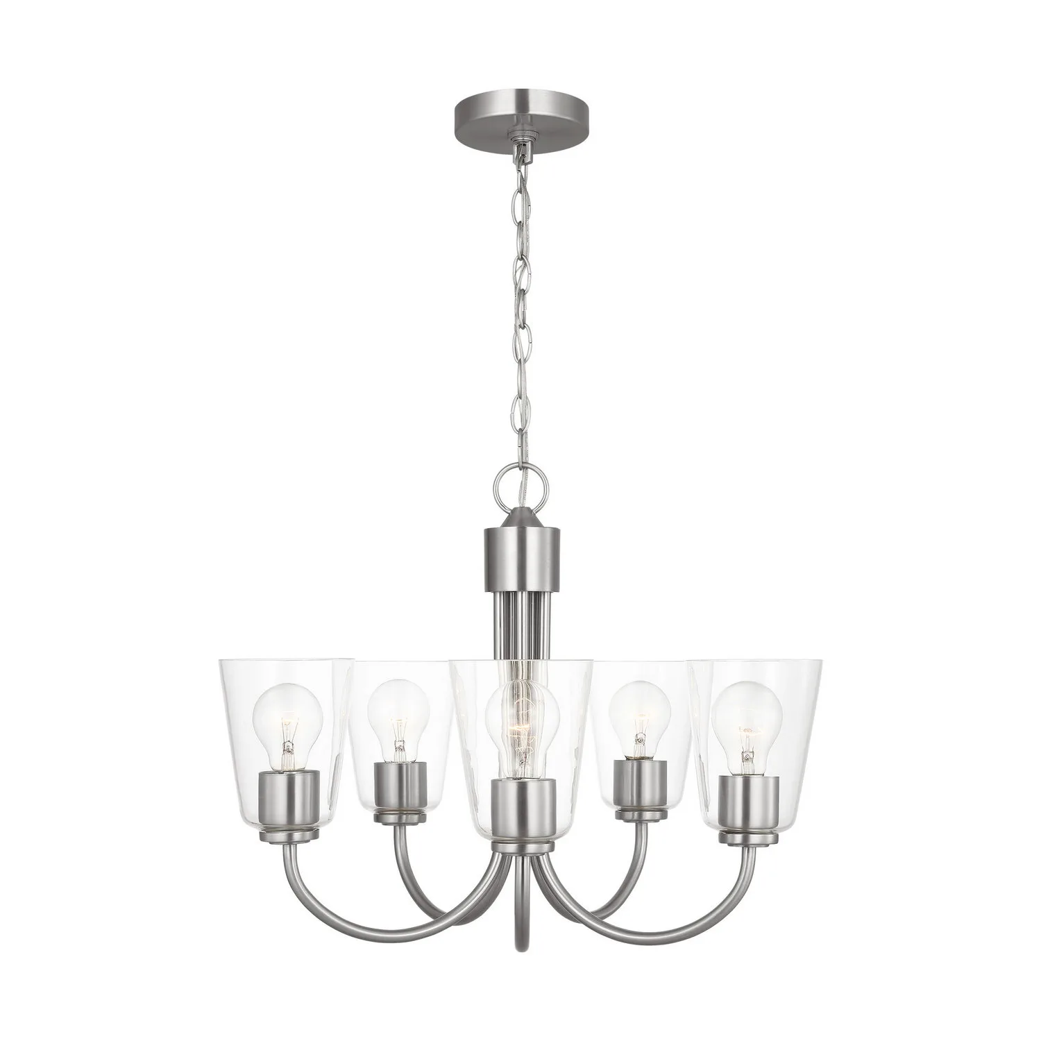 Miles 5-Light Chandelier in Brushed Nickel