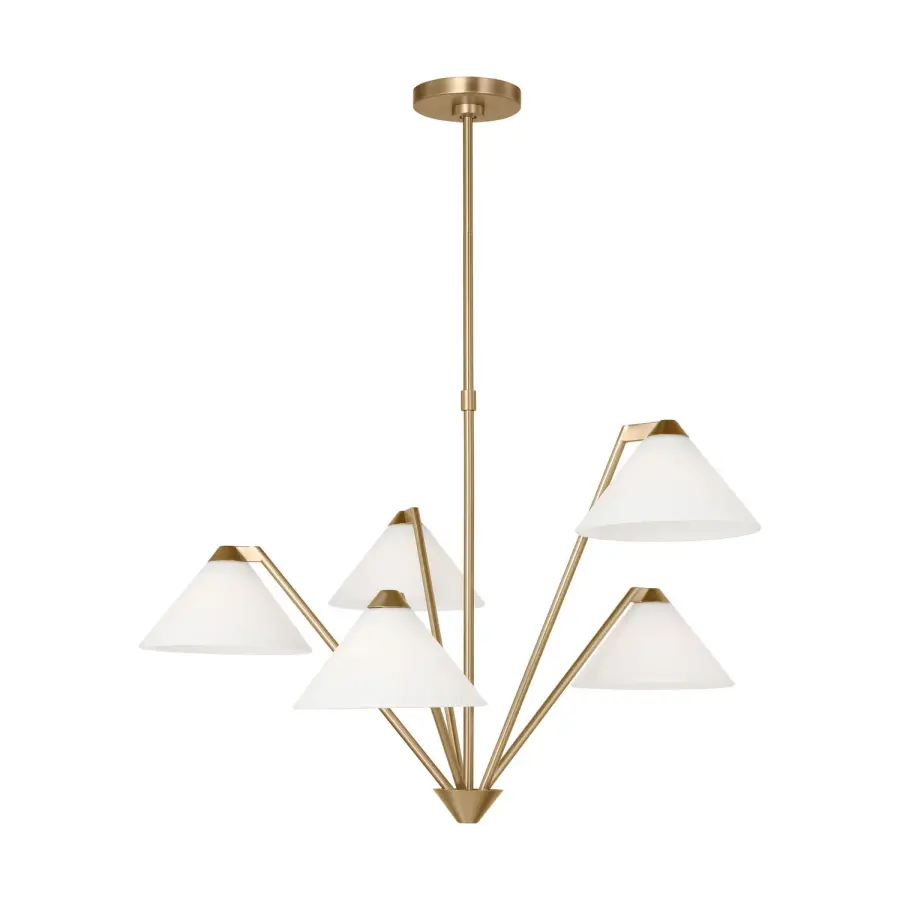 Werley 5-Light Chandelier in Satin Brass