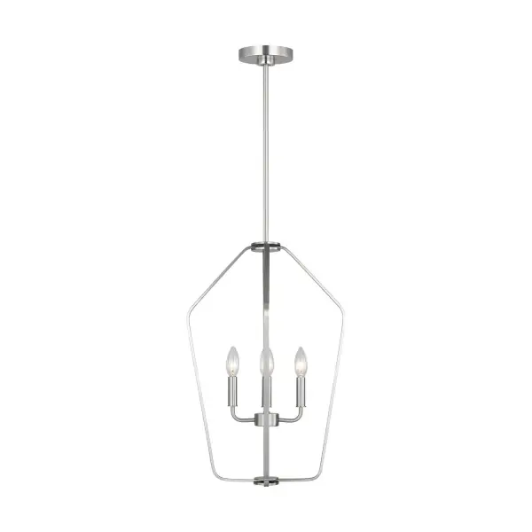 Collection: Kennan Rooms: Dining Room,Entry Room/Hallway,Living Room Finish: Brushed Nickel Width: 15.50" Height: 23.00" Length: 15.50" Weight: 4.84 lb Wire: 120" Clear Silver Rod: (3) 12",(1) 6" Canopy: D:5'',H:.125'',Round Number of Bulbs: 4 Maximum Wattage: 60.00 W Bulb Type: B10 Torpedo Bulb Base: Candelabra Voltage: 120.00 V Material: Steel Country of Origin: Vietnam Safety Listing: cETL Safety Rating: Damp Title 24 Spec Sheet Instructions