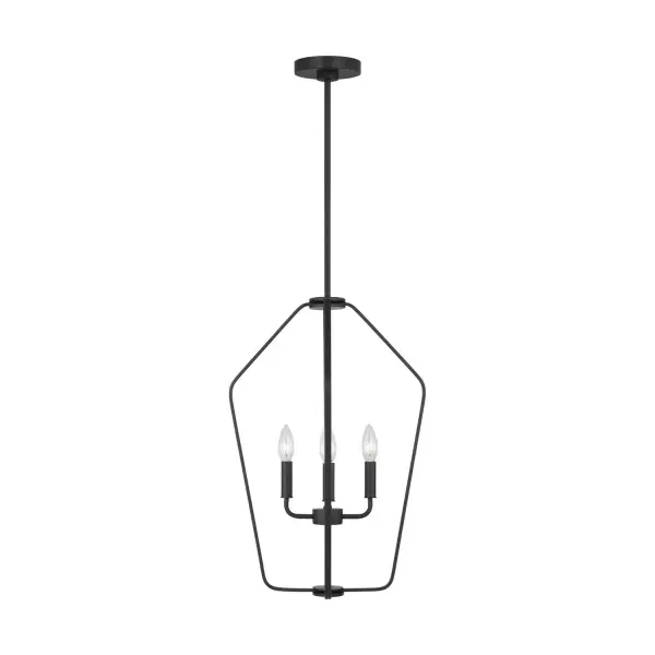 Collection: Kennan Rooms: Dining Room,Entry Room/Hallway,Living Room Finish: Midnight Black Width: 15.50" Height: 23.00" Length: 15.50" Weight: 4.84 lb Wire: 120" Black Rod: (3) 12",(1) 6" Canopy: D:5'',H:.125'',Round Number of Bulbs: 4 Maximum Wattage: 60.00 W Bulb Type: B10 Torpedo Bulb Base: Candelabra Voltage: 120.00 V Material: Steel Country of Origin: Vietnam Safety Listing: cETL Safety Rating: Damp Title 24 Spec Sheet Instructions