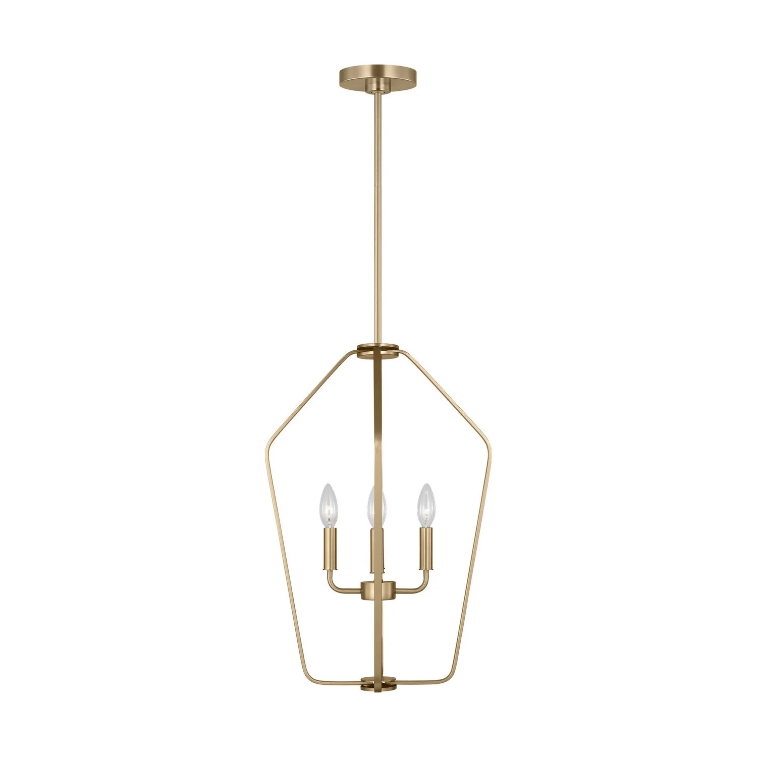 Kennan Four Light Chandelier in Satin Brass