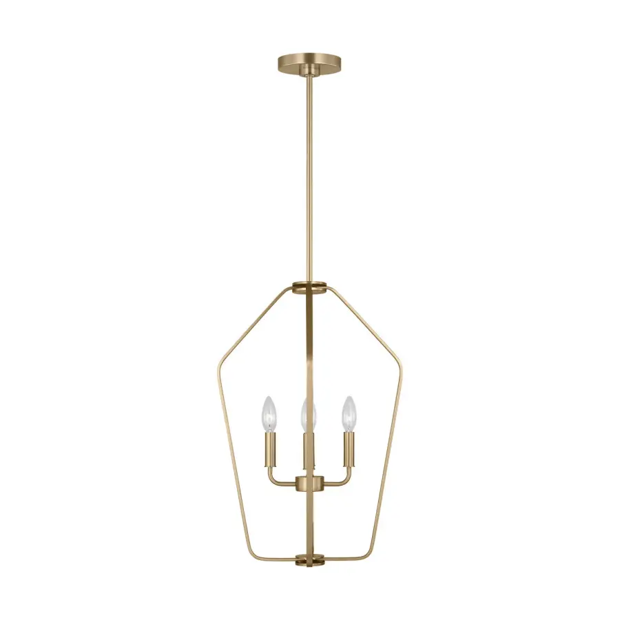 Kennan Four Light Chandelier in Satin Brass