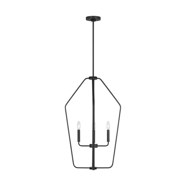 Collection: Kennan Rooms: Dining Room,Entry Room/Hallway,Living Room Finish: Midnight Black Width: 18.88" Height: 30.88" Length: 18.88" Weight: 6.82 lb Wire: 120" Black Rod: (3) 12",(1) 6" Canopy: D:5'',H:.125'',Round Number of Bulbs: 4 Maximum Wattage: 60.00 W Bulb Type: B10 Torpedo Bulb Base: Candelabra Voltage: 120.00 V Material: Steel Country of Origin: Vietnam Safety Listing: cETL Safety Rating: Damp Title 24 Spec Sheet Instructions