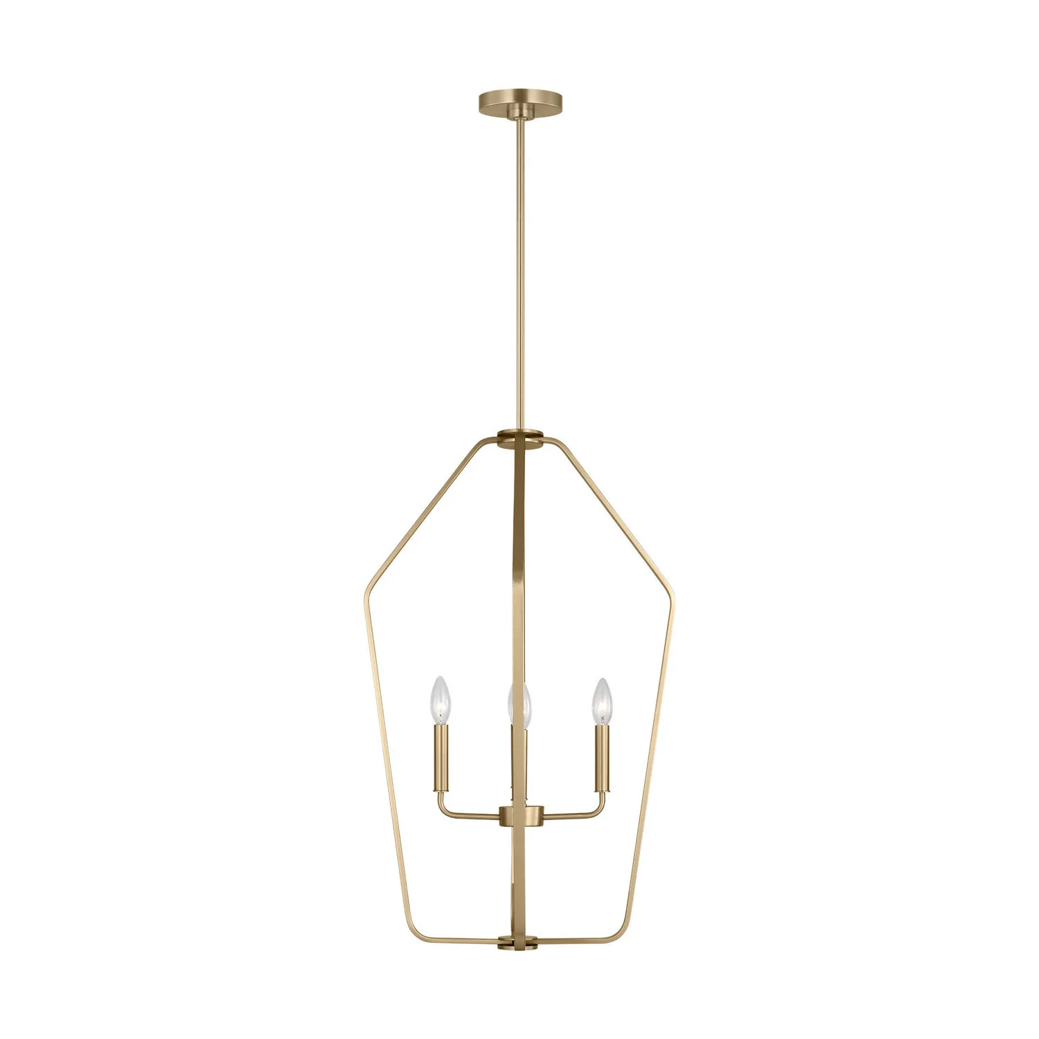 Kennan Four Light Chandelier in Satin Brass