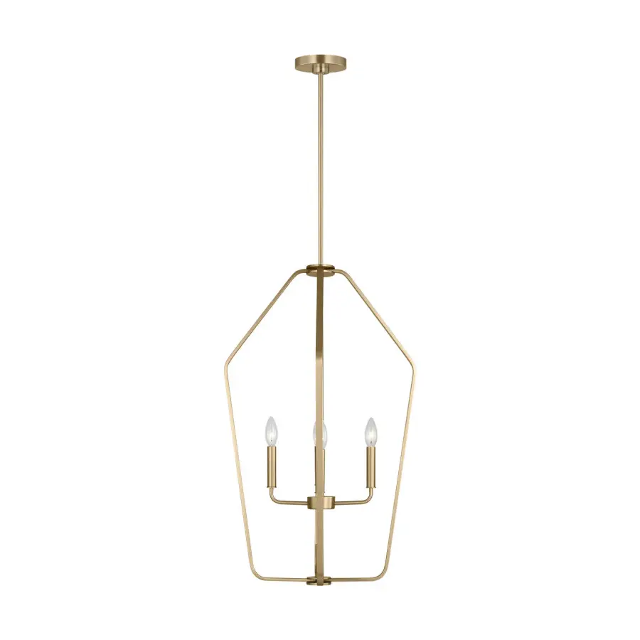 Kennan Four Light Chandelier in Satin Brass