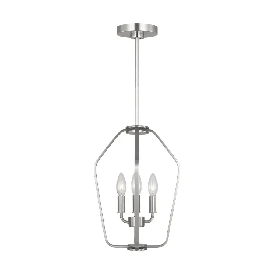 Kennan Three Light Chandelier in Brushed Nickel