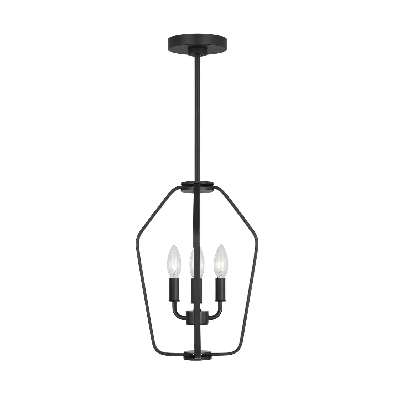 Kennan Three Light Chandelier in Midnight Black