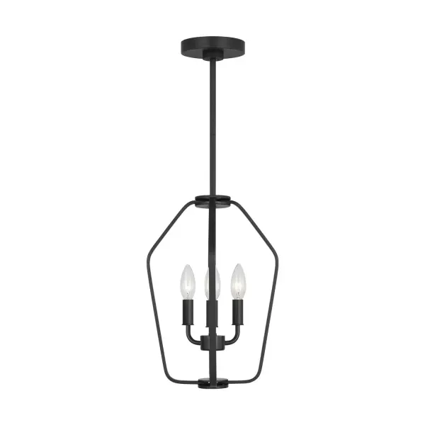 Collection: Kennan Rooms: Dining Room,Entry Room/Hallway,Living Room Finish: Midnight Black Width: 11.00" Height: 15.00" Length: 11.00" Weight: 4.62 lb Wire: 120" Black Rod: (3) 12",(1) 6" Canopy: D:5'',H:.125'',Round Number of Bulbs: 3 Maximum Wattage: 60.00 W Bulb Type: B10 Torpedo Bulb Base: Candelabra Voltage: 120.00 V Material: Steel Country of Origin: Vietnam Safety Listing: cETL Safety Rating: Damp Title 24 Spec Sheet Instructions