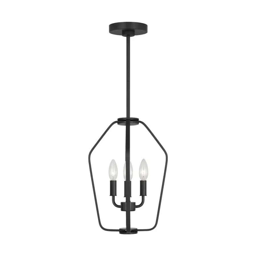 Kennan Three Light Chandelier in Midnight Black