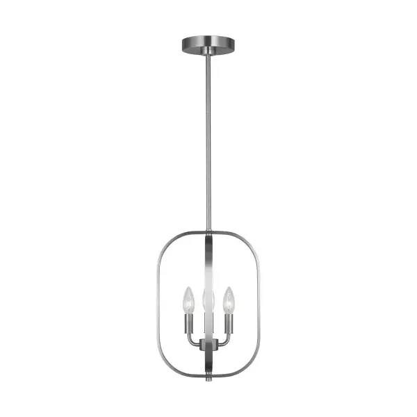 Collection: Loretto Rooms: Dining Room,Entry Room/Hallway,Living Room Finish: Brushed Nickel Width: 10.88" Height: 15.00" Length: 10.88" Weight: 4.36 lb Wire: 120" Clear Silver Rod: (3) 12",(1) 6" Canopy: D:5'',H:0.875'', Round Number of Bulbs: 3 Maximum Wattage: 60.00 W Bulb Type: B10 Torpedo Bulb Base: Candelabra Voltage: 120.00 V Material: Steel Country of Origin: Vietnam Safety Listing: cETL Safety Rating: Damp Title 24 Spec Sheet Instructions