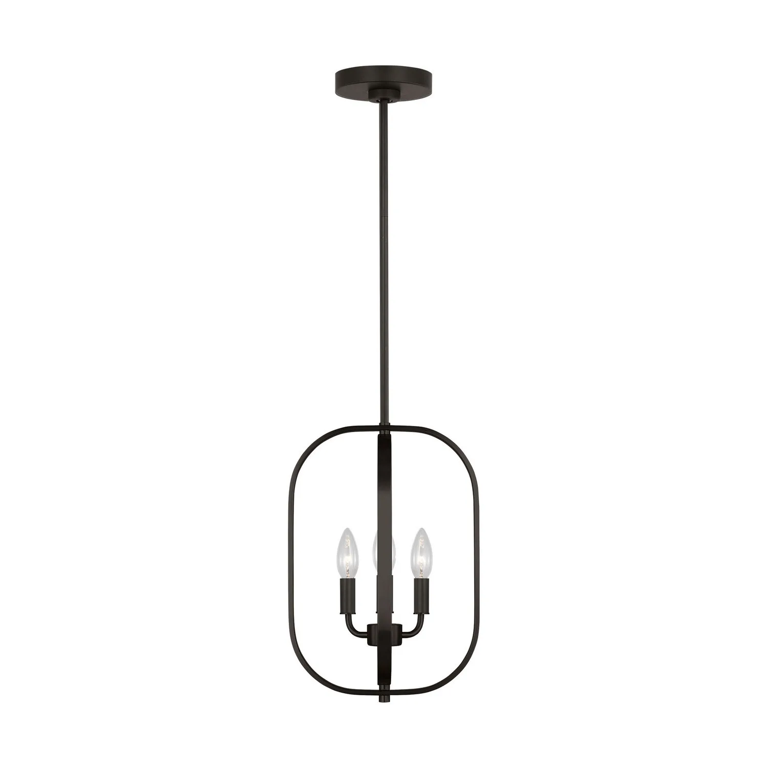 Loretto Three Light Chandelier in Midnight Black